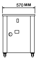 AAM-613 Enzunchadora de calentamiento instantanéo-Dimensiones laterales