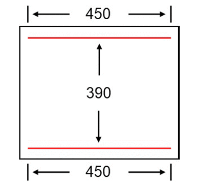 Tamaño para el marco de sellado AA-8KG